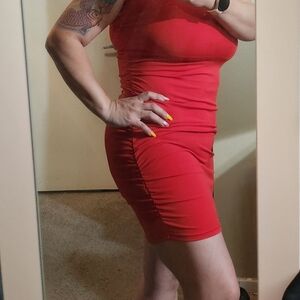 SHEIN Vibrant Red Mini Dress